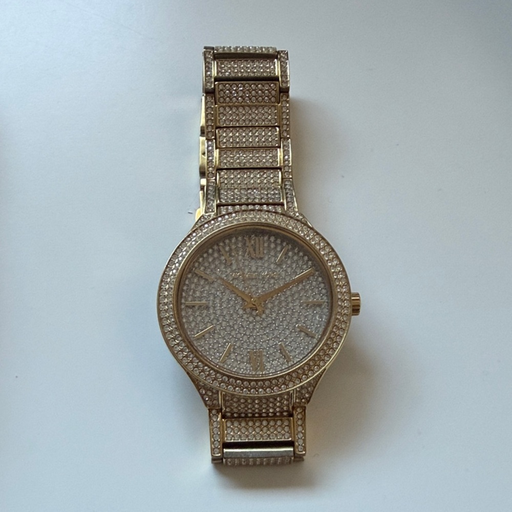 Michael Kors Gold Watch with Rhinestones